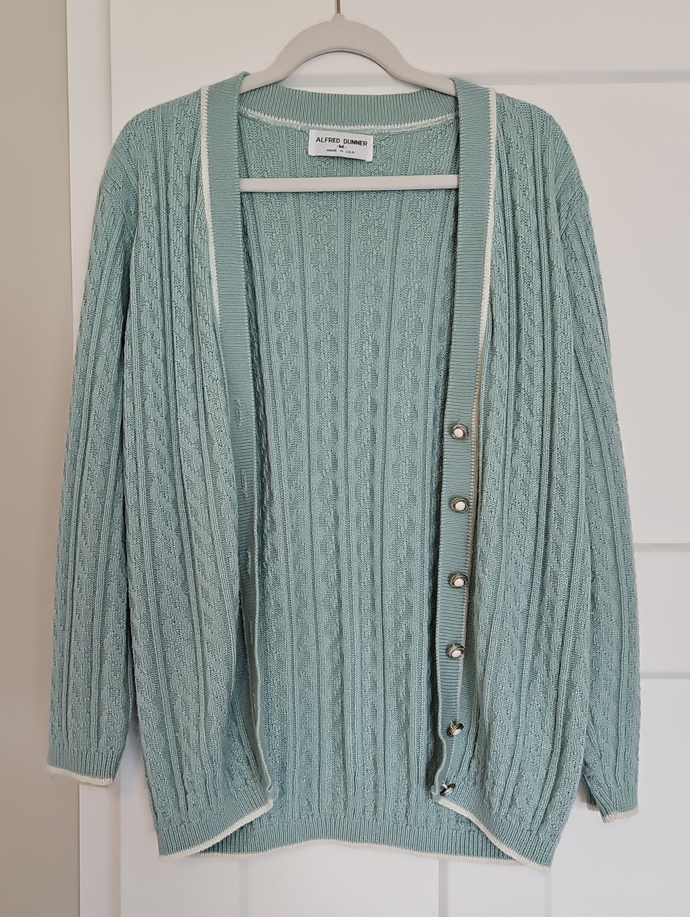Cottagecore Library Bookish Grannycore Alfred Dunner Vintage Cable Knit Cardigan